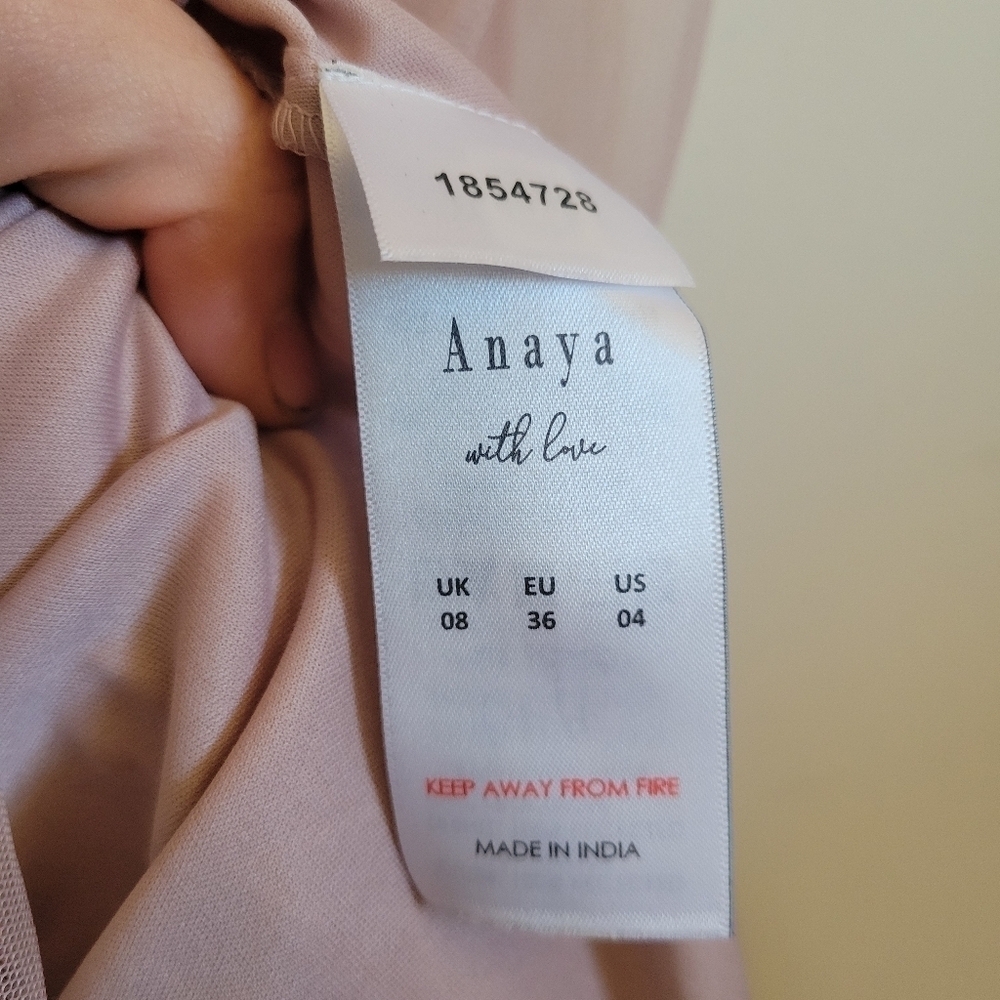 NWT Anaya Maxi Dress Lined Mesh Pink Assymetrical Bridesmaid Formal Small 4 - Picture 8 of 14